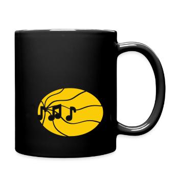 Fluid Musical Notes - Full Colour Mug - black - Right