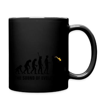 evolution_saxophon_b_2c - Tasse einfarbig - Schwarz - Rechts