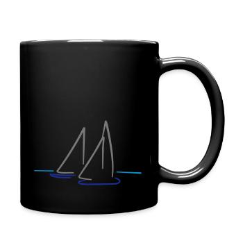 segeln - Tasse einfarbig - Schwarz - Rechts