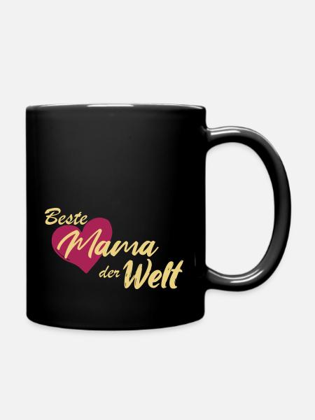 Beste Mama der Welt - Tasse einfarbig - Schwarz