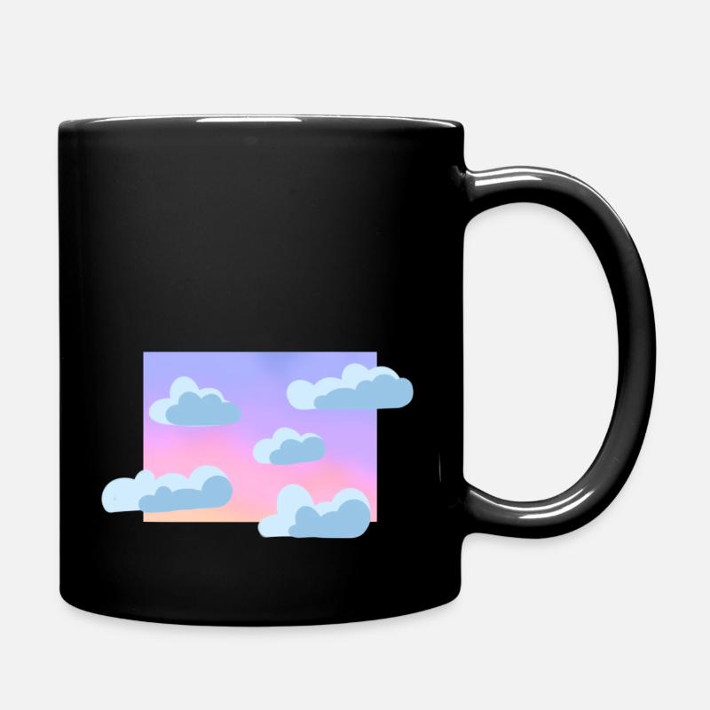 Pastell Wolkenhimmel - Tasse einfarbig - Schwarz
