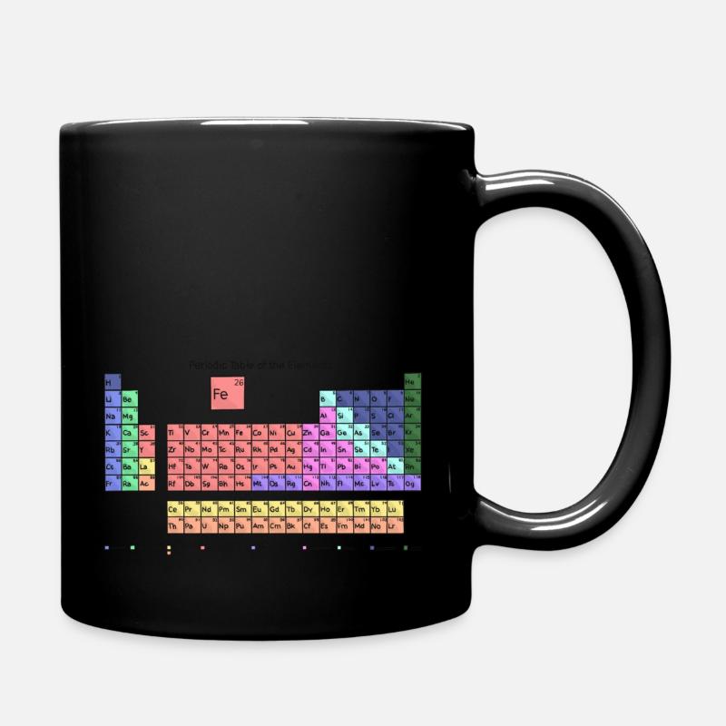 Periodic table chemistry - Full Colour Mug - black