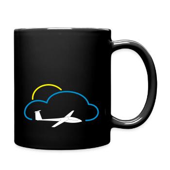 Planeur nuage soleil glisser cadeau pilote - Mug uni - noir - Droite