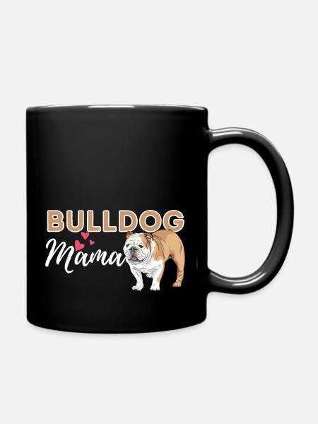 Englische Bulldogge English Bulldog Hund - Tasse einfarbig - Schwarz