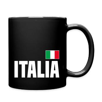 Italia Italien Flagge - Tasse einfarbig - Schwarz - Rechts