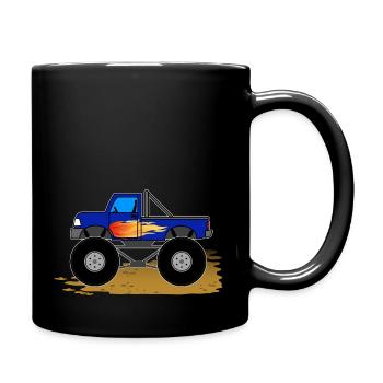 Camion monstre pour les enfants - Mug uni - noir - Droite