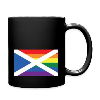 Gay Pride LGBTQ Scottish Saltire Rainbow Flag - Mug uni - noir - Droite