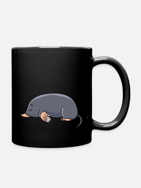 Maulwurf - Tasse einfarbig - Schwarz