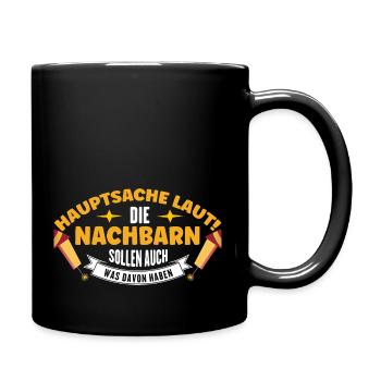 Silvester Feuerwerker Pyrotechniker Geschenk - Tasse einfarbig - Schwarz - Rechts