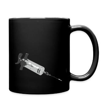 Spritze - Tasse einfarbig - Schwarz - Rechts