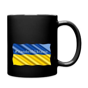 Stand with Ukraine Stay with Ukraine Support - Tasse einfarbig - Schwarz - Rechts