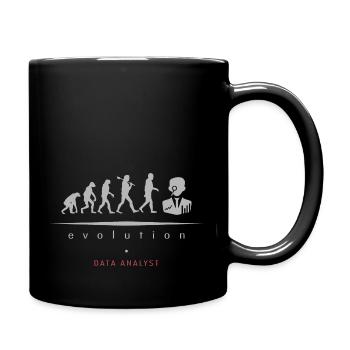 Data Analyst Evolution Design für einen - Tasse einfarbig - Schwarz - Rechts