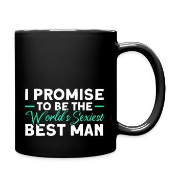 The sexiest best man in the world - Full Colour Mug - black - Right