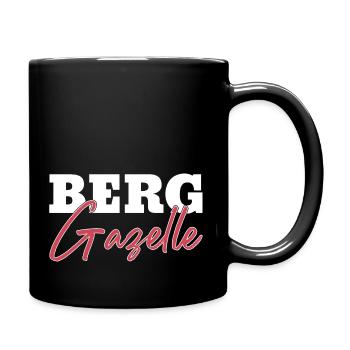 wanderer geschenkidee frau berg gazelle alpen - Tasse einfarbig - Schwarz - Rechts