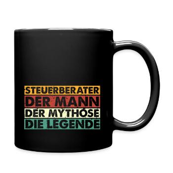 Steuerberater Mann Mythos Legende Steuerberater Be - Tasse einfarbig - Schwarz - Rechts