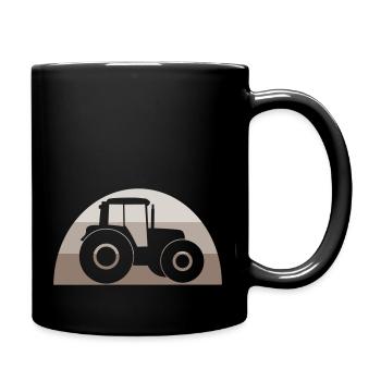 Tracteur - Mug uni - noir - Droite