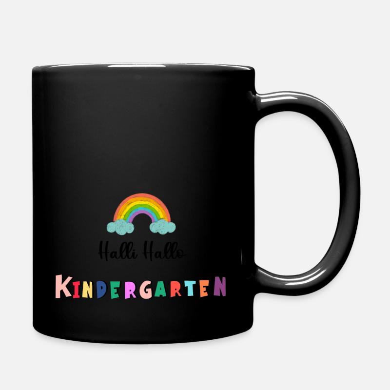 Halli Hallo Kindergarten - Tasse einfarbig - Schwarz