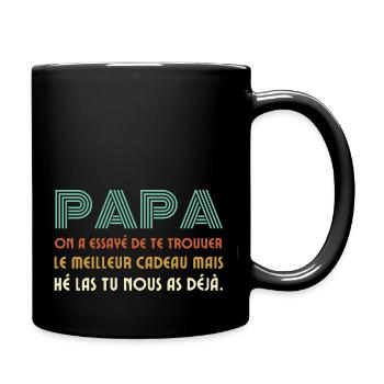Cadeau Drôle Pour Papa Ou Père De Fête Des Pères - Full Colour Mug - black - Right