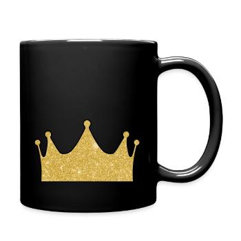 Goldene Krone - Tasse einfarbig - Schwarz - Rechts