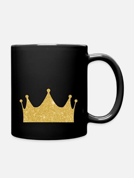 Goldene Krone - Tasse einfarbig - Schwarz