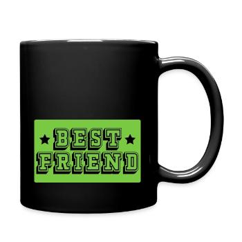 Best friend gruen tshirt - Tasse einfarbig - Schwarz - Rechts