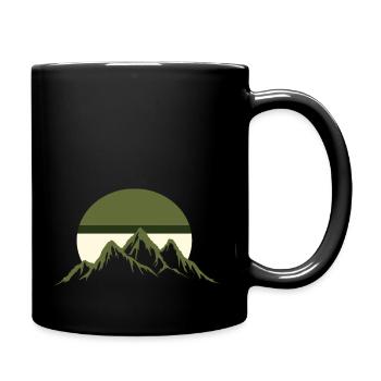 Berg Natur Wandern Winter - Tasse einfarbig - Schwarz - Rechts