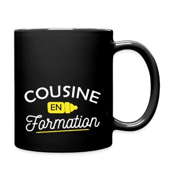 cousine en formation / je vais être cousine - Mug uni - noir - Droite