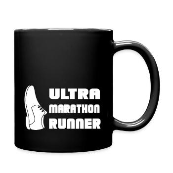 Marathon Triathlon Running joggen Biking Radfahren - Tasse einfarbig - Schwarz - Rechts