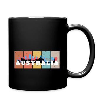 Stadt Sidney - Tasse einfarbig - Schwarz - Rechts