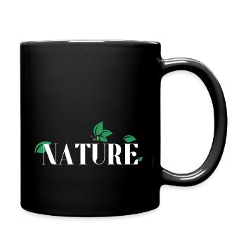 Natur - Tasse einfarbig - Schwarz - Rechts