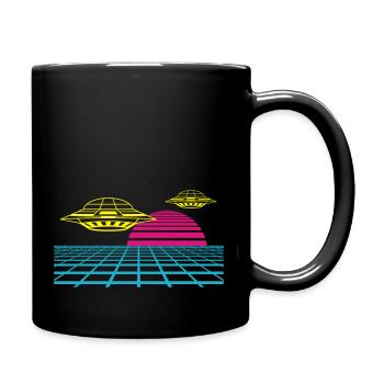 Donnez à votre tenue une invasion rétro d’OVNI - Mug uni - noir - Droite