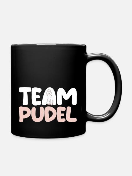 Hund Pudel - Tasse einfarbig - Schwarz