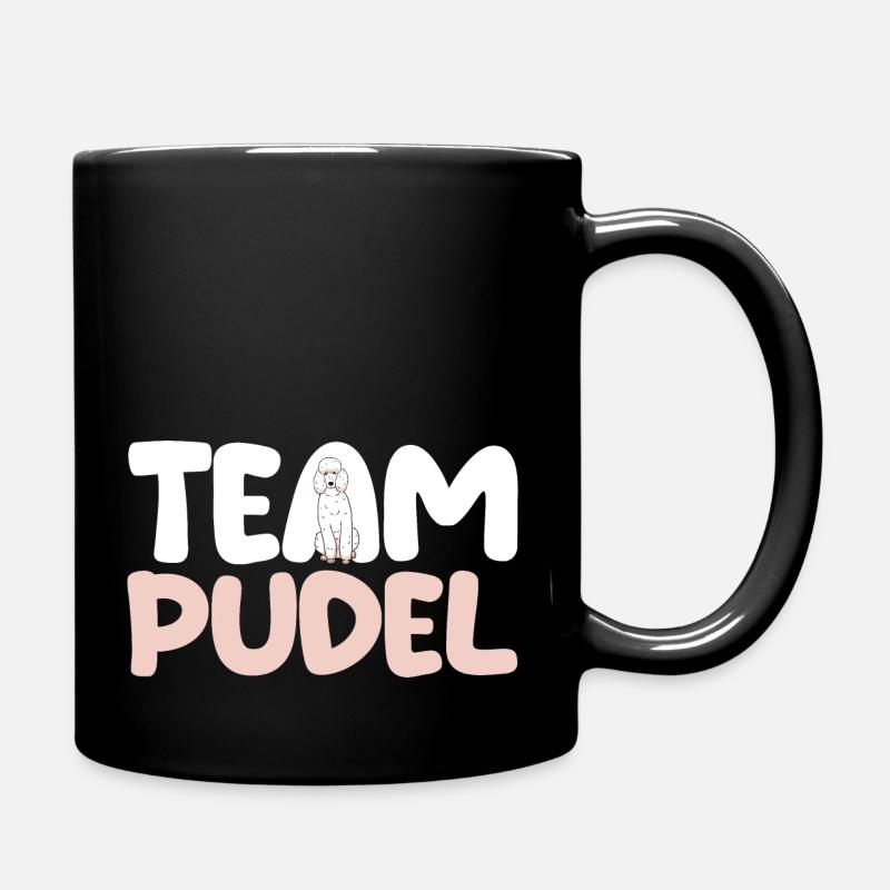 Hund Pudel - Tasse einfarbig - Schwarz