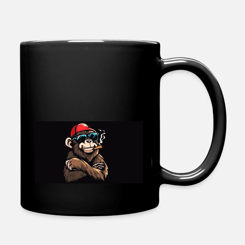 MonkeyCool Design1 - Full Colour Mug - black