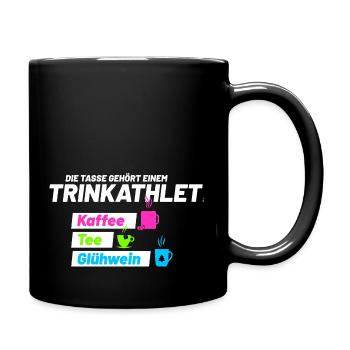 diese Tasse gehört einem Trinkathlet weiss - Tasse einfarbig - Schwarz - Rechts
