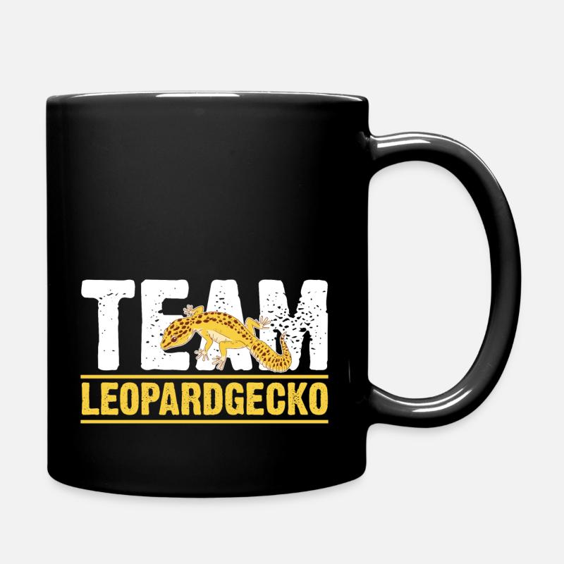 Eidechse Terrarium Reptilien Leopardgecko - Tasse einfarbig - Schwarz
