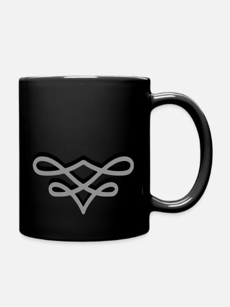 Flourishes small 2 two-tone - Full Colour Mug - black