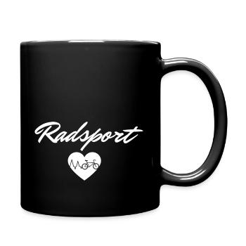 Radsport Rennrad Rennradfahrer - Tasse einfarbig - Schwarz - Rechts
