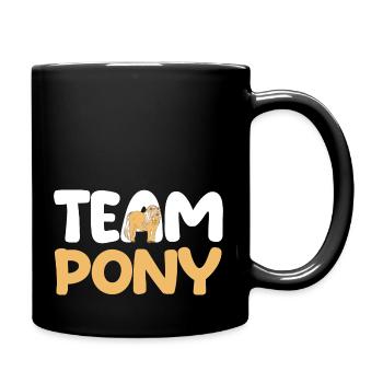 Pferd Reiten Reiter Reiterin Reitsport Pferde Pony - Tasse einfarbig - Schwarz - Rechts