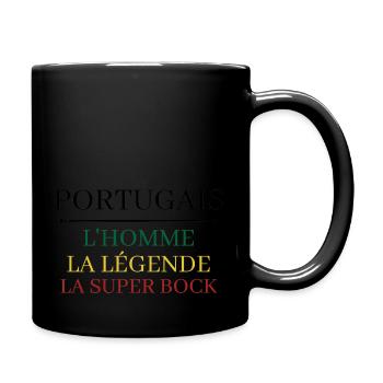 Portugais homme légende est bière ! - Mug uni - noir - Droite