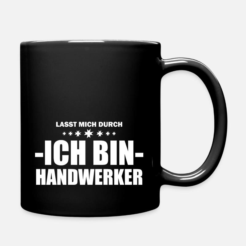 Handwerker Handyman Handwerk Werkzeug Baustelle - Tasse einfarbig - Schwarz