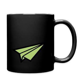 Avion en papier 02 - Mug uni - noir - Droite
