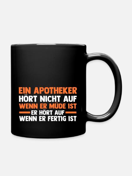 Apotheke Pharmazie Mediziner Apotheker - Tasse einfarbig - Schwarz