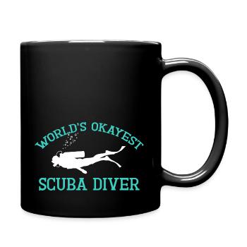 Worlds Okayest Diver TEE 3 - Full Colour Mug - black - Right