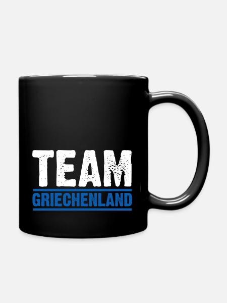 Griechen Grieche Griechenland - Tasse einfarbig - Schwarz