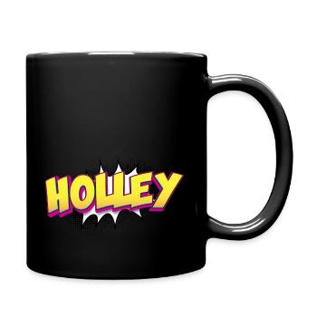 Holley Nom personnalisé Style bande dessinée Pop Art, - Mug uni - noir - Droite