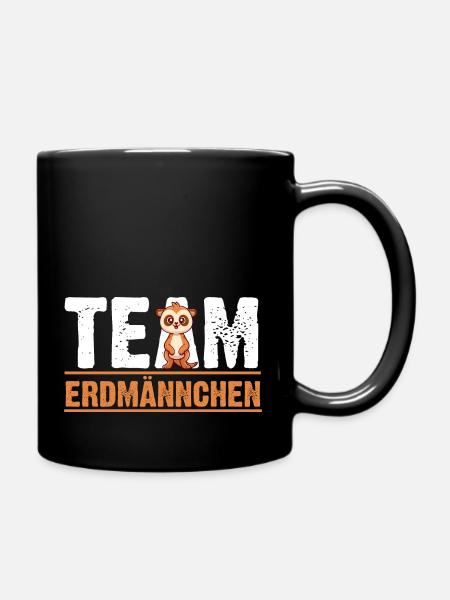 Erdmännchen - Tasse einfarbig - Schwarz