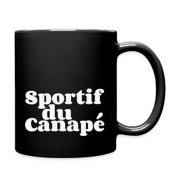 Sportif du canapé - Mug uni - noir - Droite