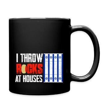 Je jette des pierres sur les maisons Curling Curler Sport de glace - Mug uni - noir - Droite
