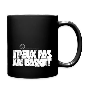 J'peux pas j'ai Basket - Mug uni - noir - Droite
